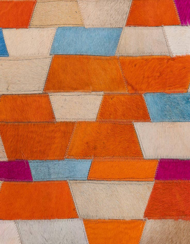 Detail image of  5' 1 x 8' Cowhide Leather Rug