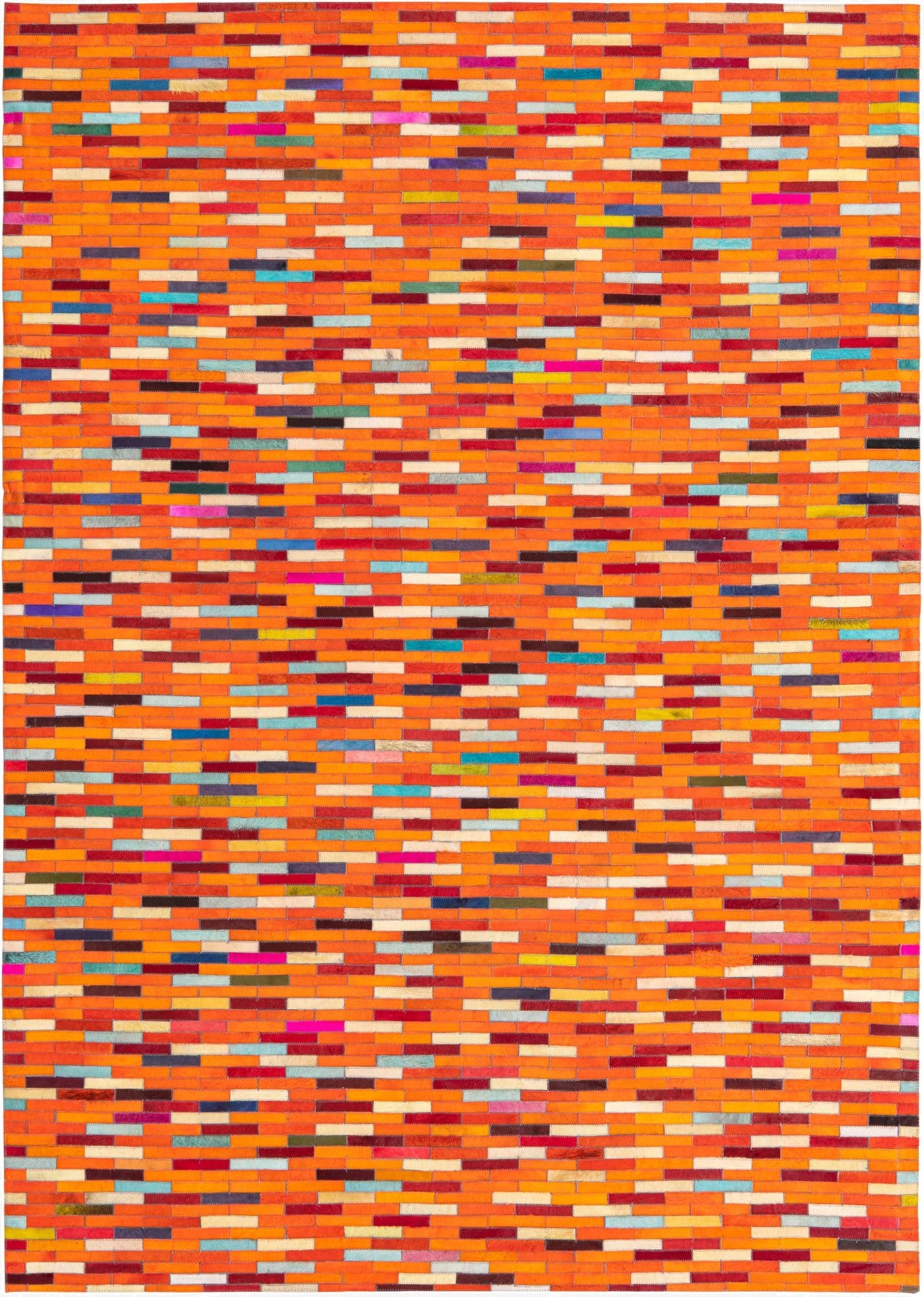  5' 5 x 7' 6 Cowhide Leather Rug