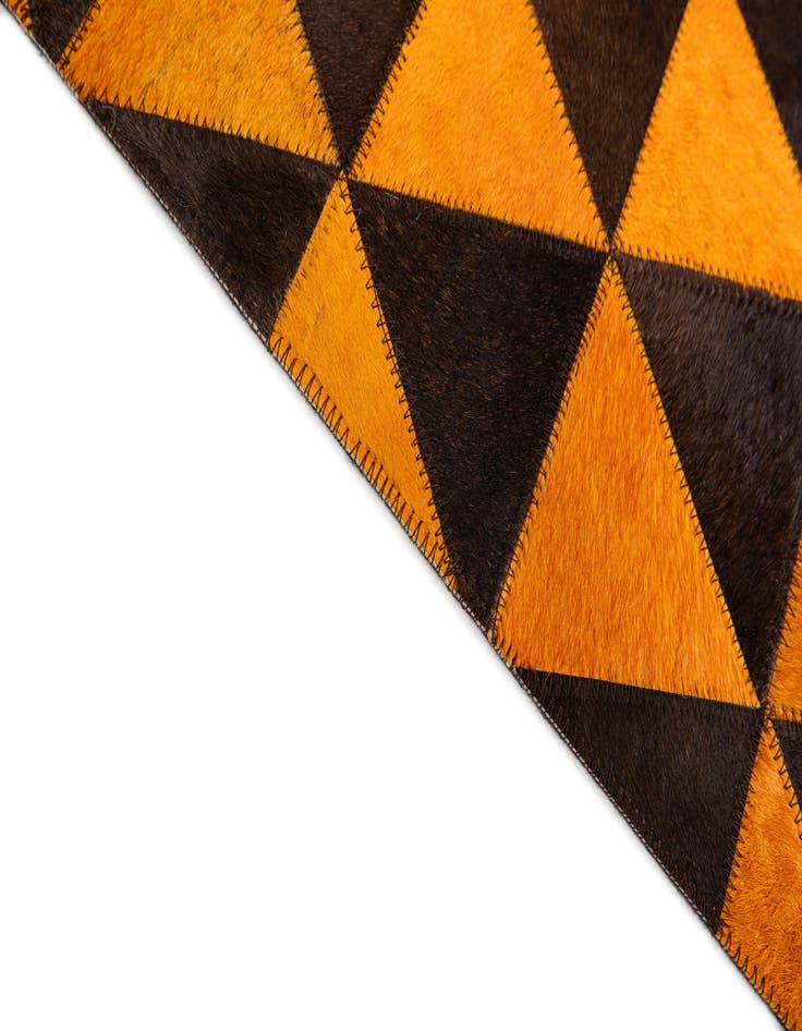 Detail image of  7' 11 x 10' 1 Cowhide Stocks Rug