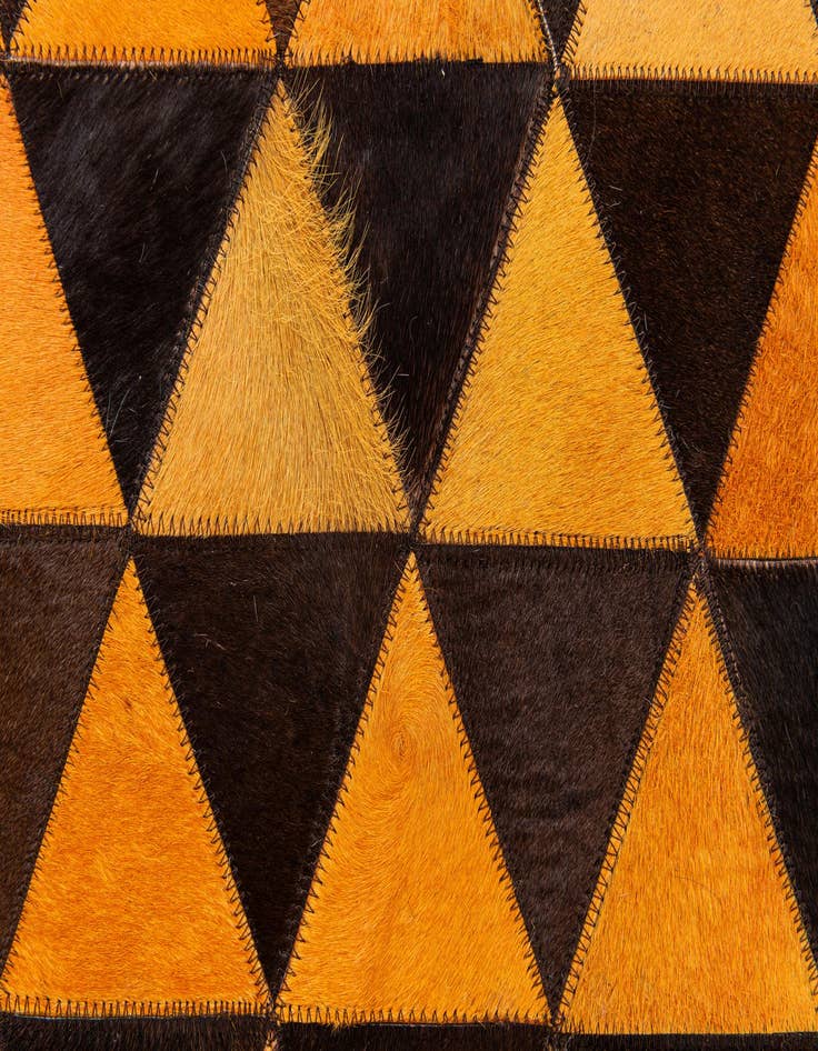 Detail image of  7' 11 x 10' 1 Cowhide Stocks Rug