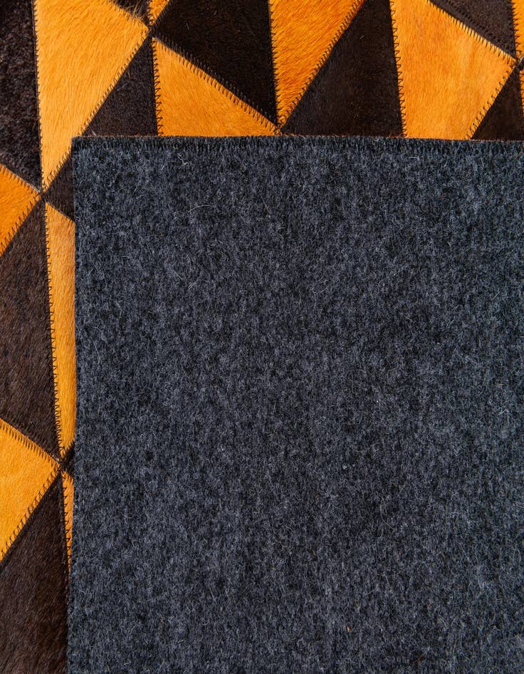 Detail image of  7' 11 x 10' 1 Cowhide Stocks Rug