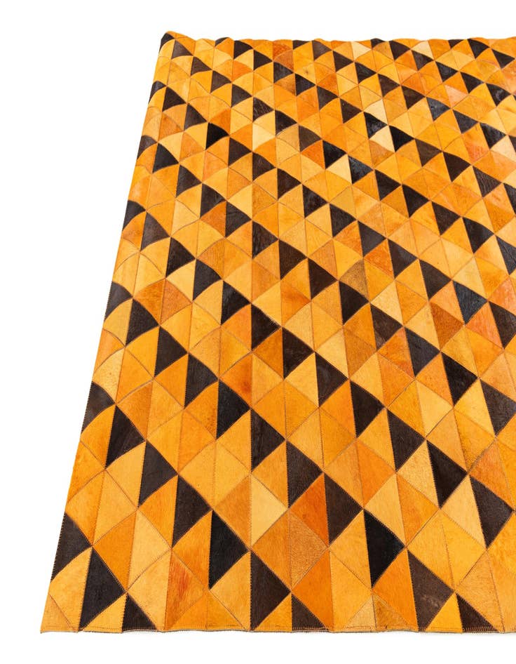 Detail image of  5' 1 x 7' 11 Cowhide Stocks Rug