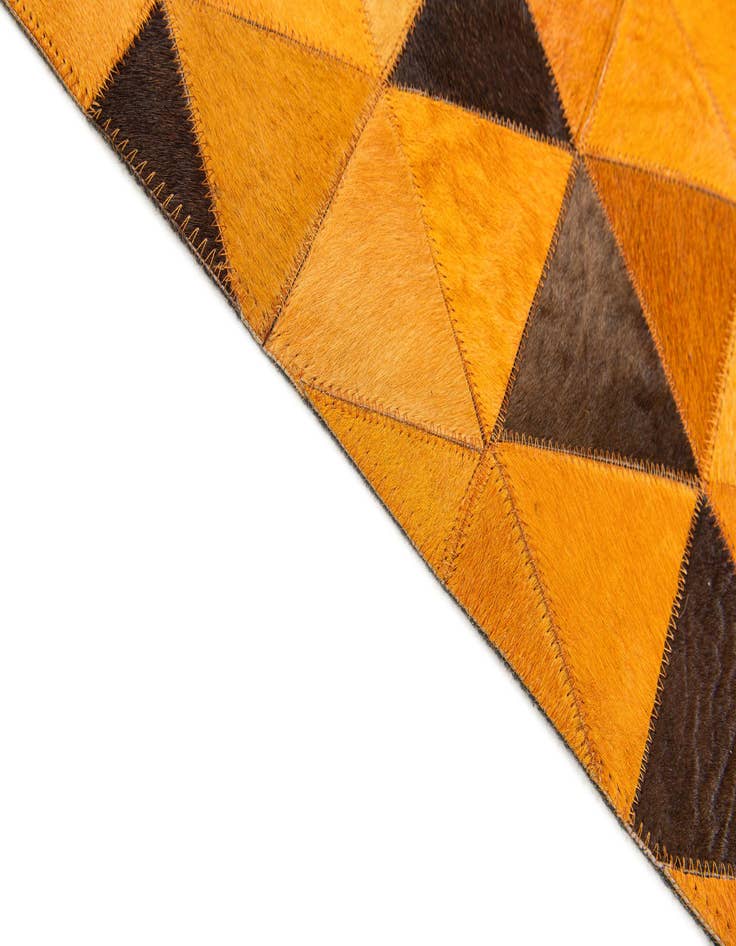 Detail image of  5' 1 x 7' 11 Cowhide Stocks Rug