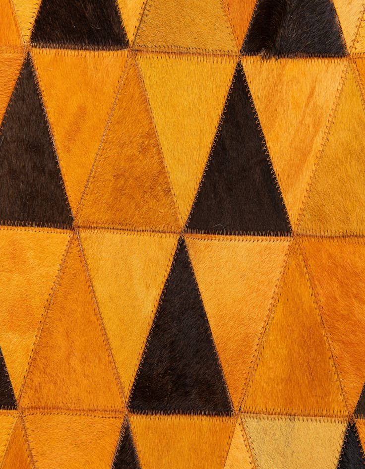 Detail image of  5' 1 x 7' 11 Cowhide Stocks Rug