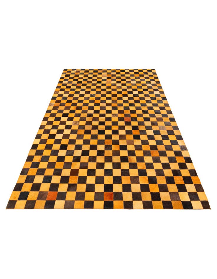 Detail image of  5' 2 x 8' 1 Cowhide Stocks Rug