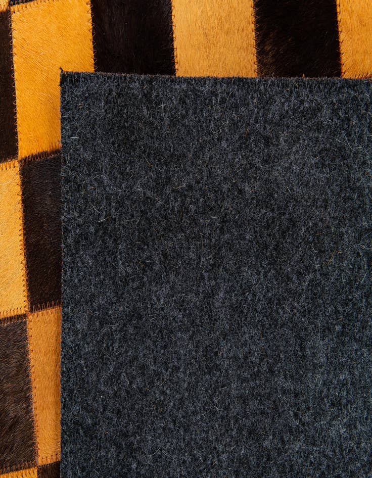 Detail image of  5' 2 x 8' 1 Cowhide Stocks Rug