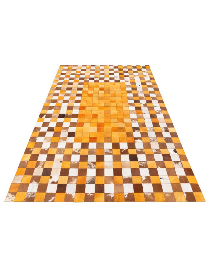 Detail image of  5' x 7' 11 Cowhide Stocks Rug