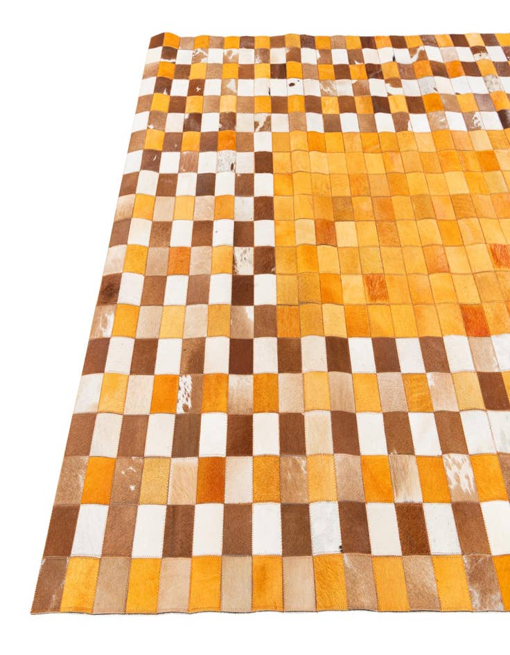 Detail image of  5' x 7' 11 Cowhide Stocks Rug