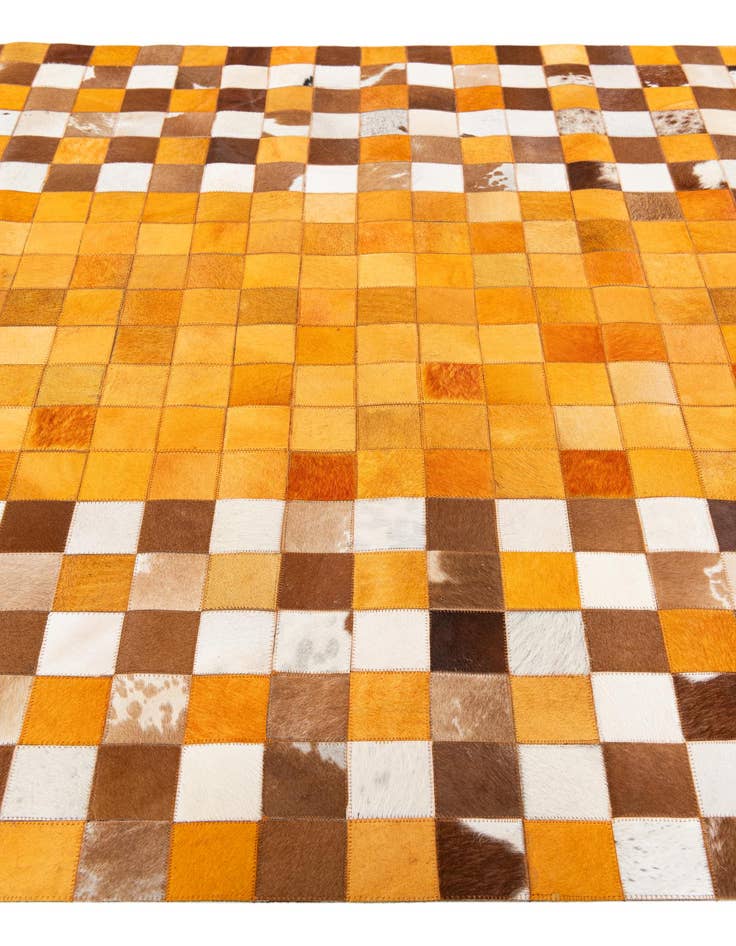 Detail image of  5' x 7' 11 Cowhide Stocks Rug