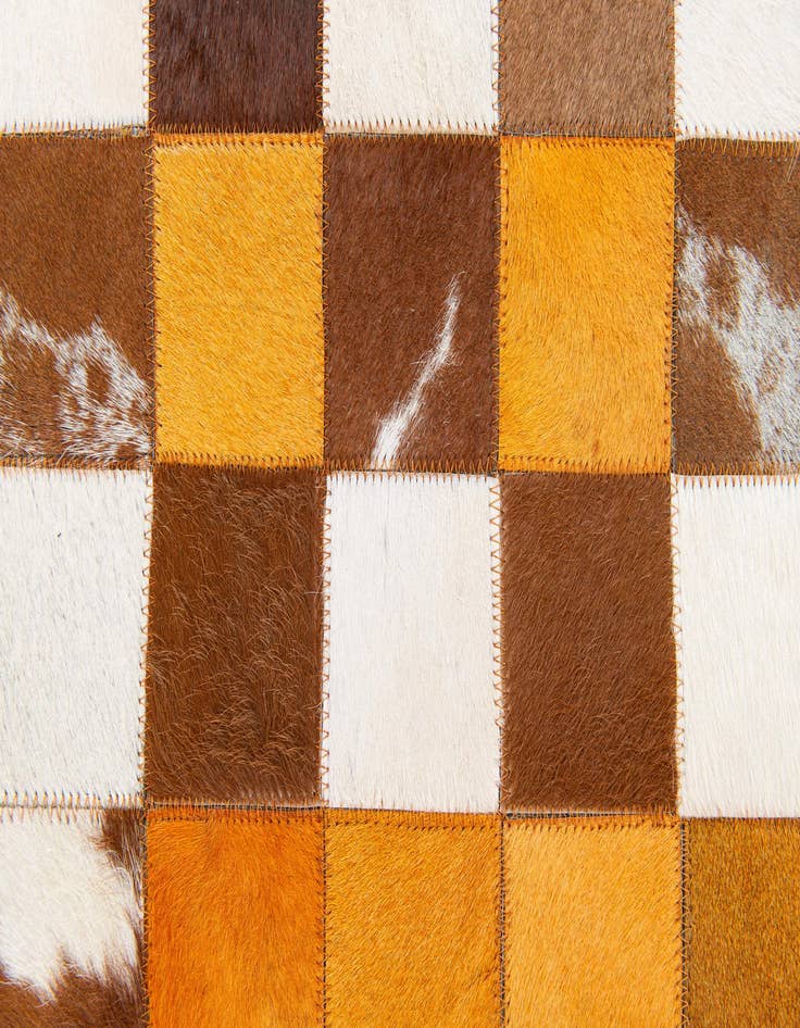 Detail image of  5' x 7' 11 Cowhide Stocks Rug