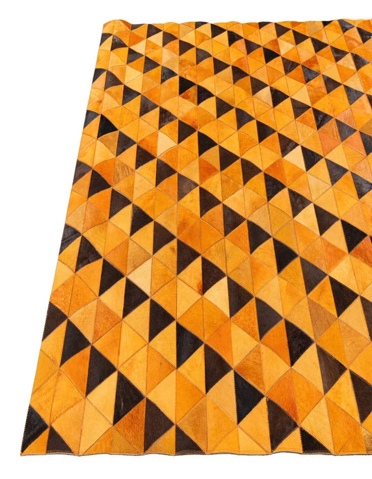 Detail image of  5' 1 x 8' Cowhide Stocks Rug