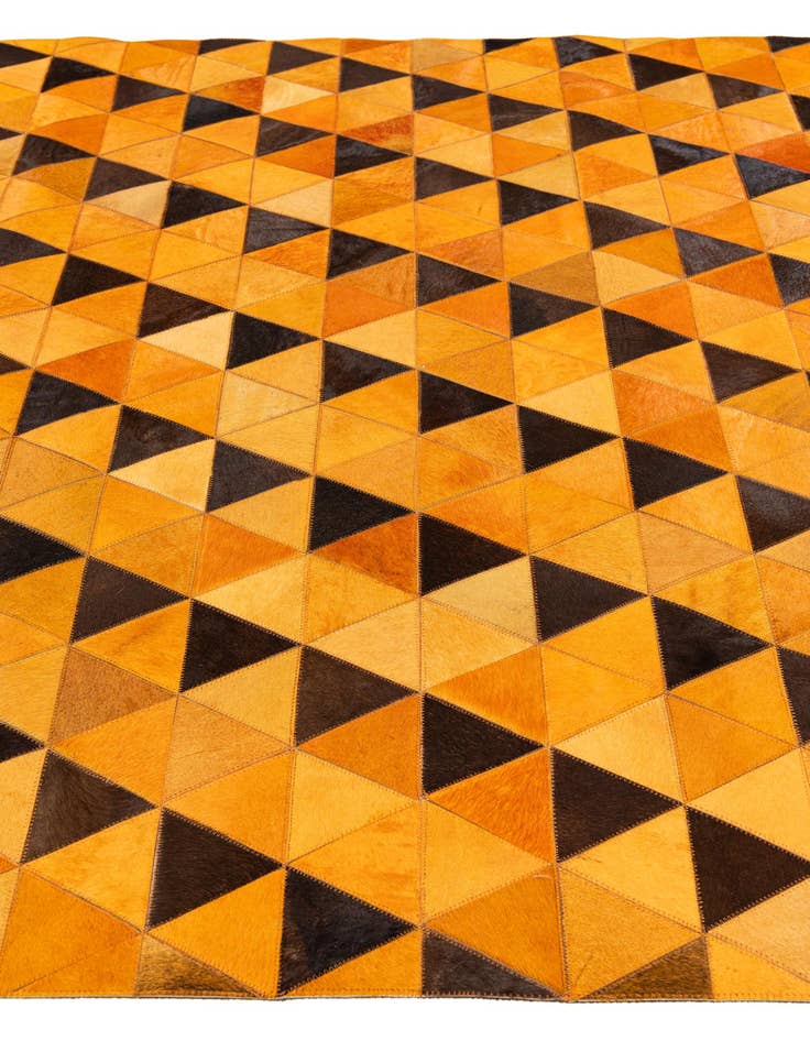 Detail image of  5' 1 x 8' Cowhide Stocks Rug