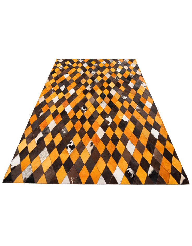 Detail image of  5' x 8' Cowhide Stocks Rug