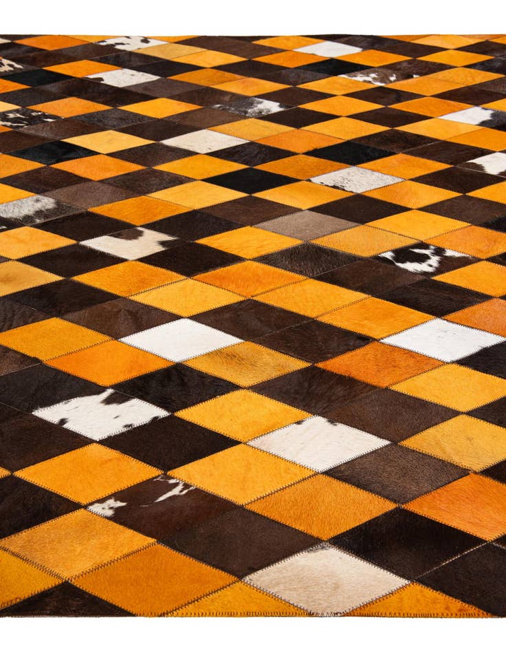 Detail image of  5' x 8' Cowhide Stocks Rug