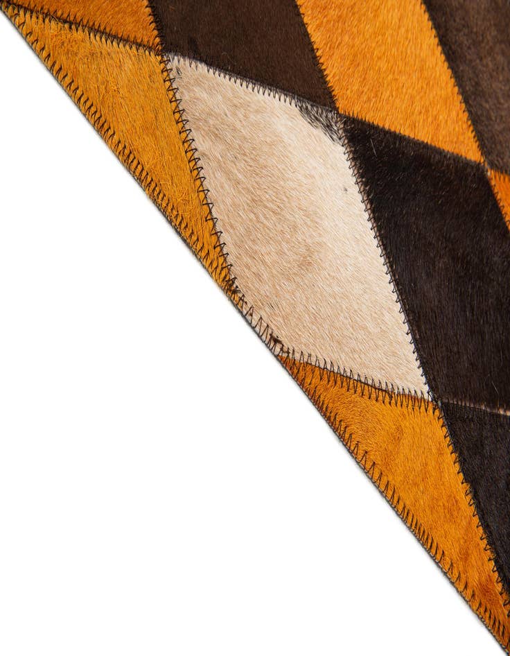 Detail image of  5' x 8' Cowhide Stocks Rug