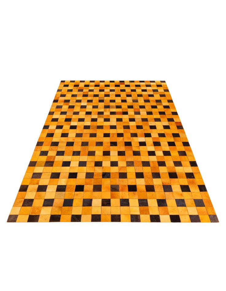 Detail image of  5' 2 x 8' 1 Cowhide Stocks Rug