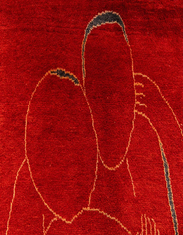 Detail image of  6' 8 x 9' 11  Hand Knotted Darya Wool Rug