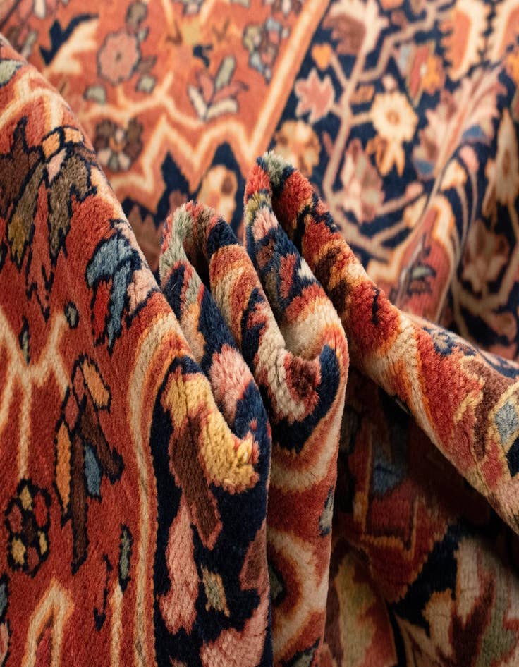 Detail image of  4' 3 x 6' 5  Hand Knotted Farahan Persian Rug