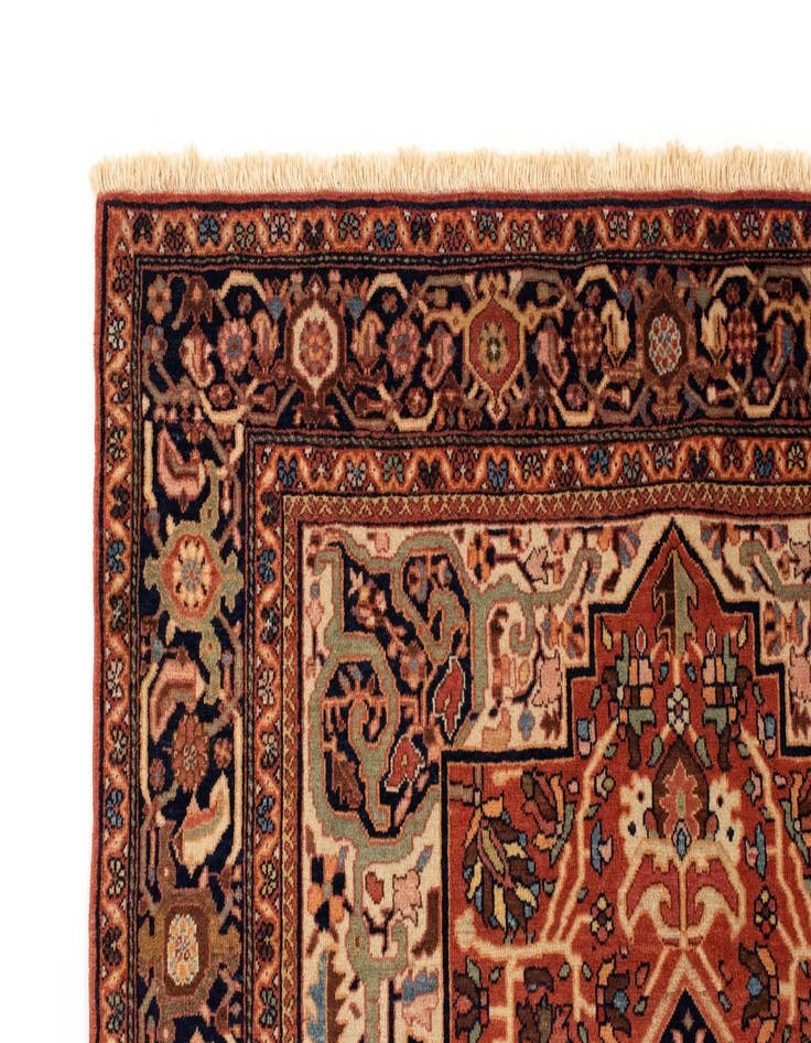 Detail image of  4' 3 x 6' 5  Hand Knotted Farahan Persian Rug