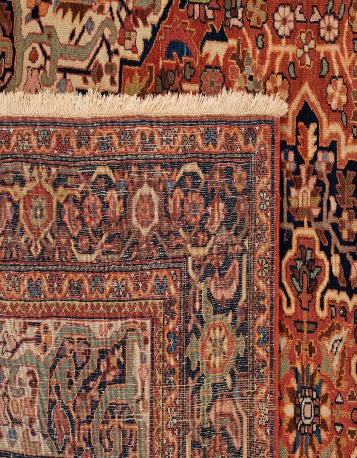 Detail image of  4' 3 x 6' 5  Hand Knotted Farahan Persian Rug