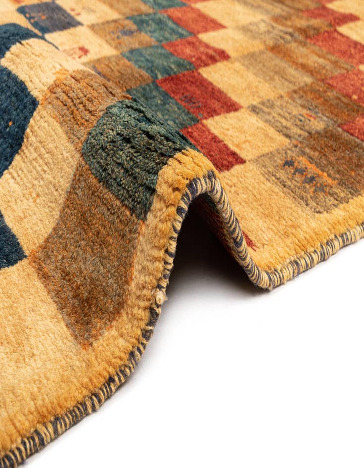 Detail image of  4' 1 x 6' 3 Gabbeh Wool Rug