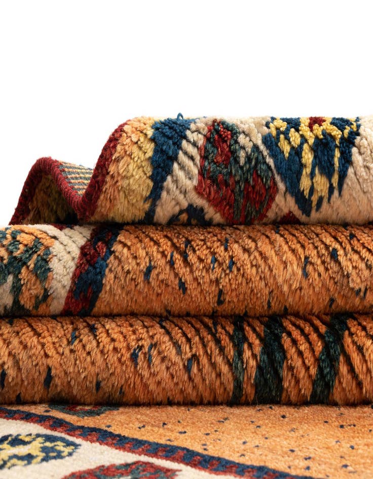 Detail image of  3' 8 x 5' 2 Gabbeh Wool Rug