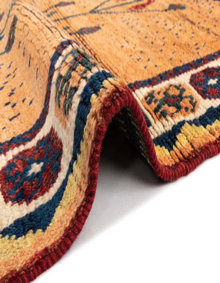 Detail image of  3' 8 x 5' 2 Gabbeh Wool Rug
