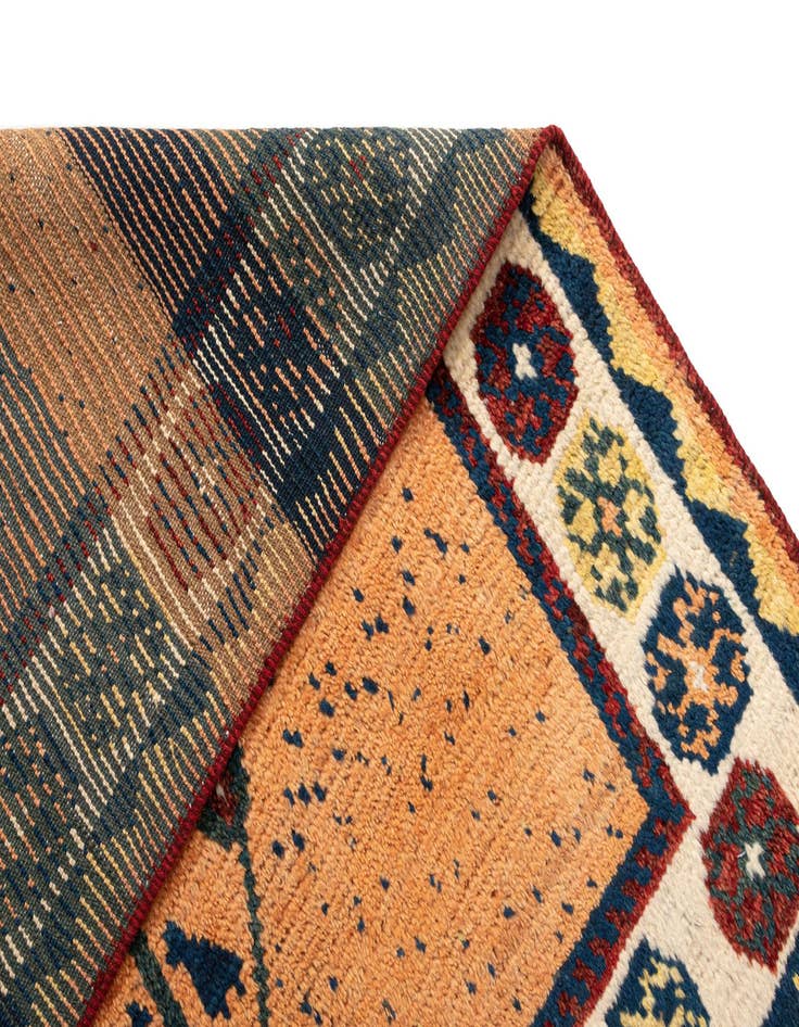 Detail image of  3' 8 x 5' 2 Gabbeh Wool Rug