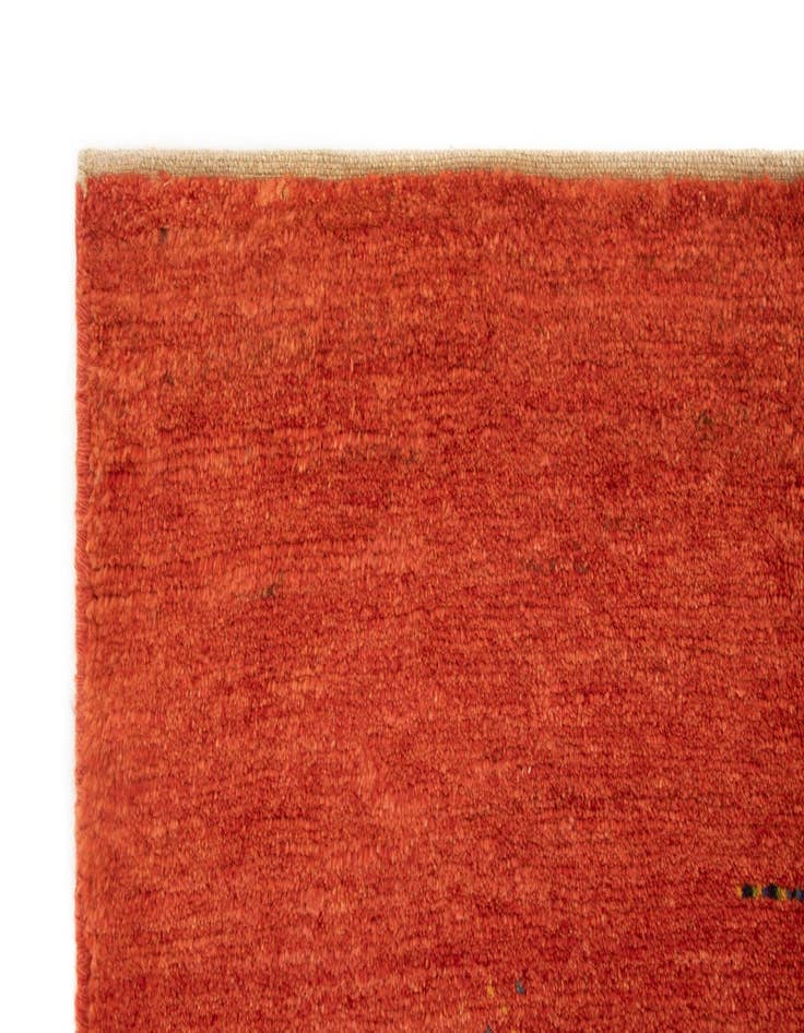 Detail image of  4' 2 x 6'  Hand Knotted Gabbeh Persian Wool Rug