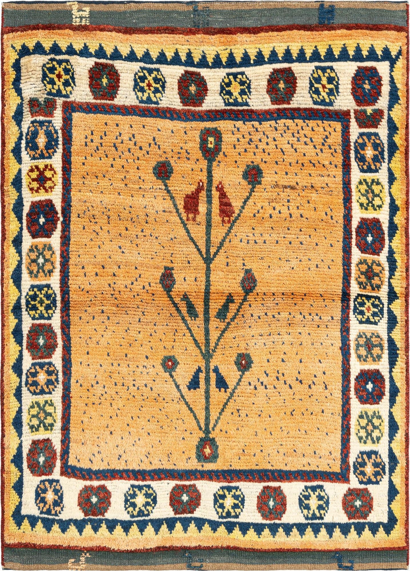  3' 8 x 5' 2 Gabbeh Wool Rug