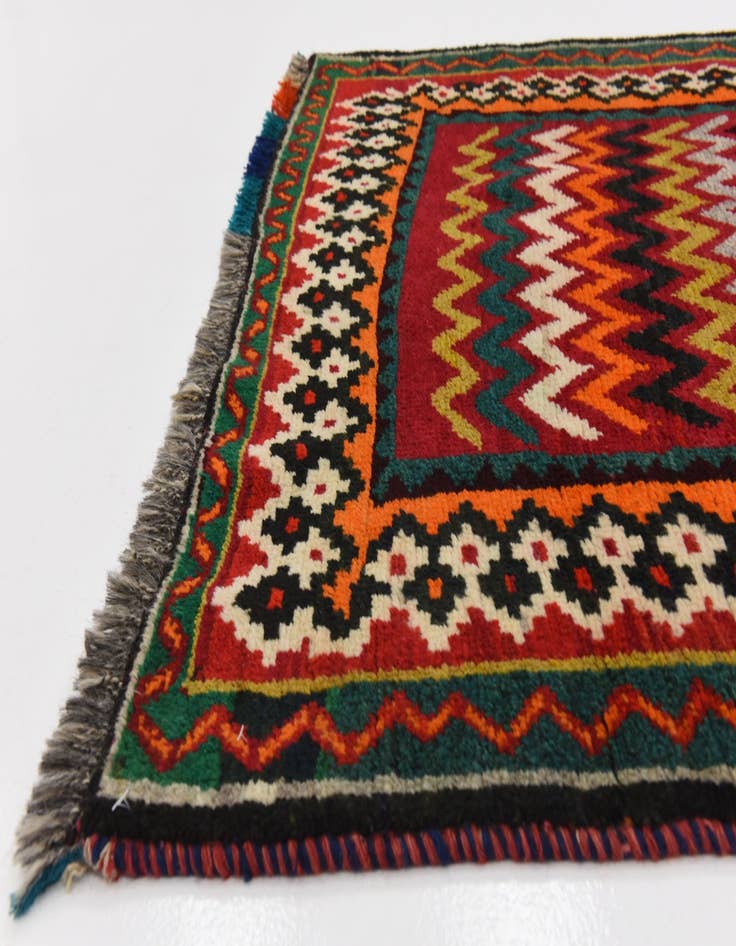 Detail image of  3' 9 x 6' 2  Hand Knotted Ghashghaei Persian Wool Rug