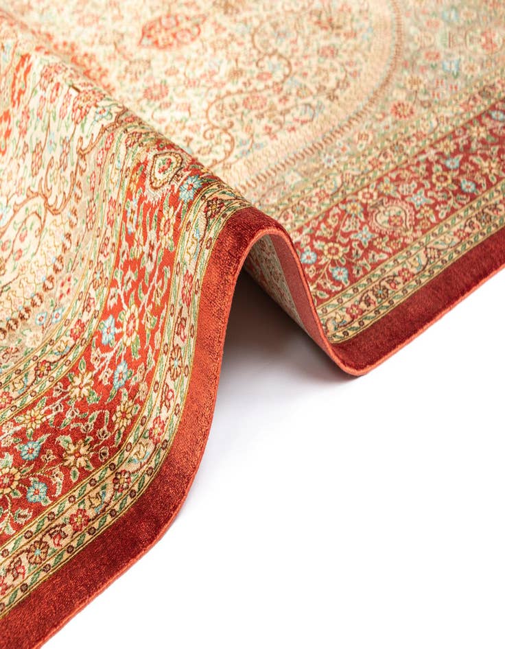 Detail image of  3' 3 x 5' Ghom Silk Rug