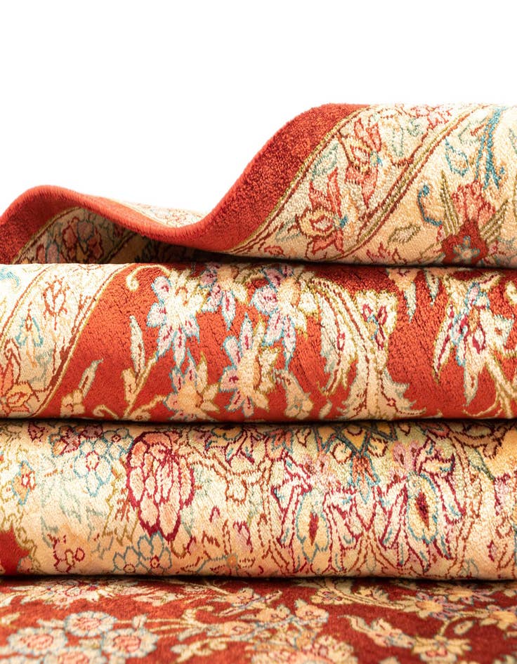 Detail image of  3' 4 x 5' 2 Ghom Silk Rug