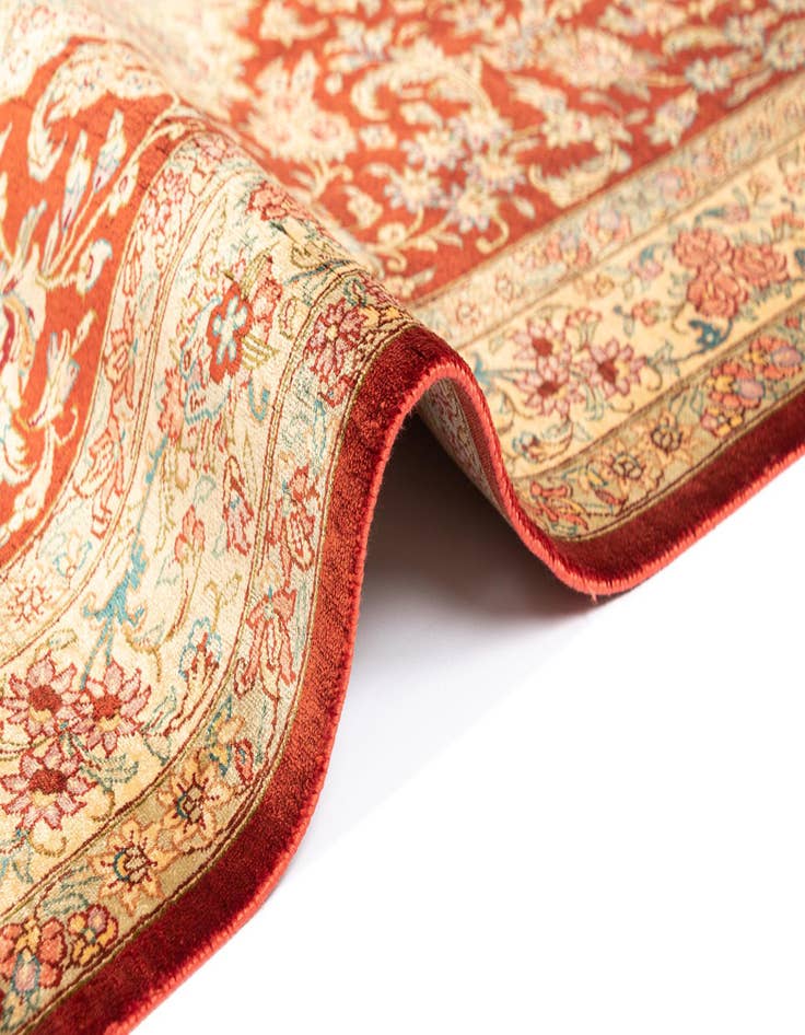 Detail image of  3' 4 x 5' 2 Ghom Silk Rug