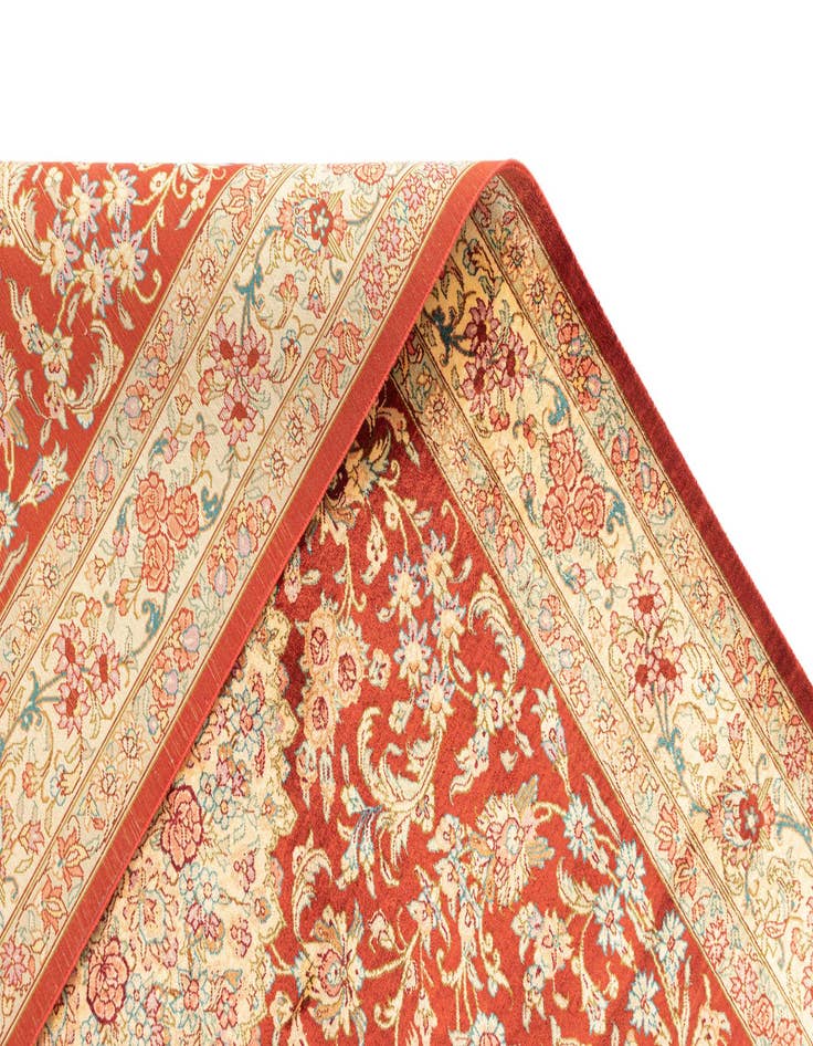 Detail image of  3' 4 x 5' 2 Ghom Silk Rug