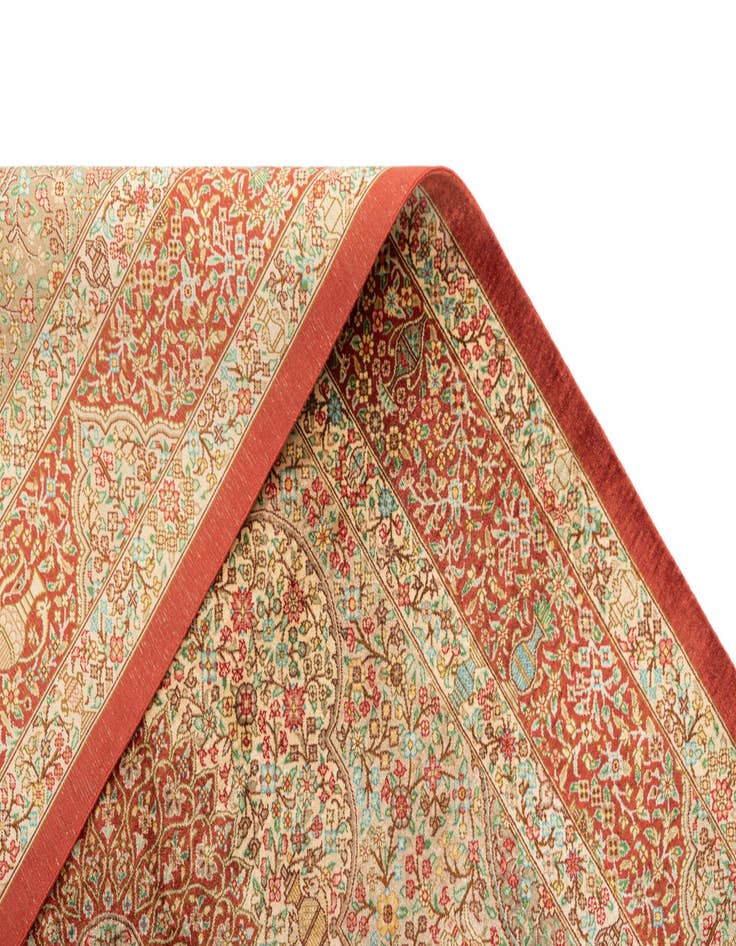 Detail image of  3' 4 x 5' 1 Ghom Silk Rug