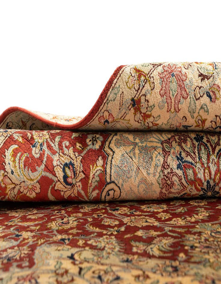 Detail image of  3' 3 x 5' Ghom Silk Rug