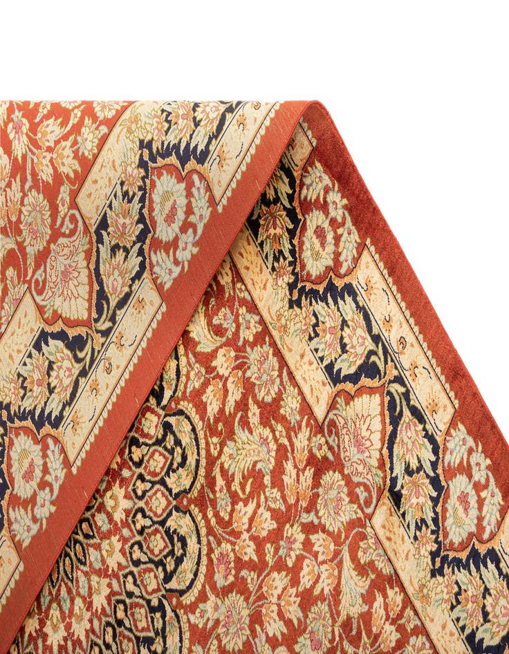 Detail image of  3' 3 x 5' Ghom Silk Rug