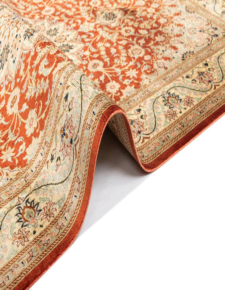 Detail image of  3' 3 x 4' 11 Ghom Silk Rug