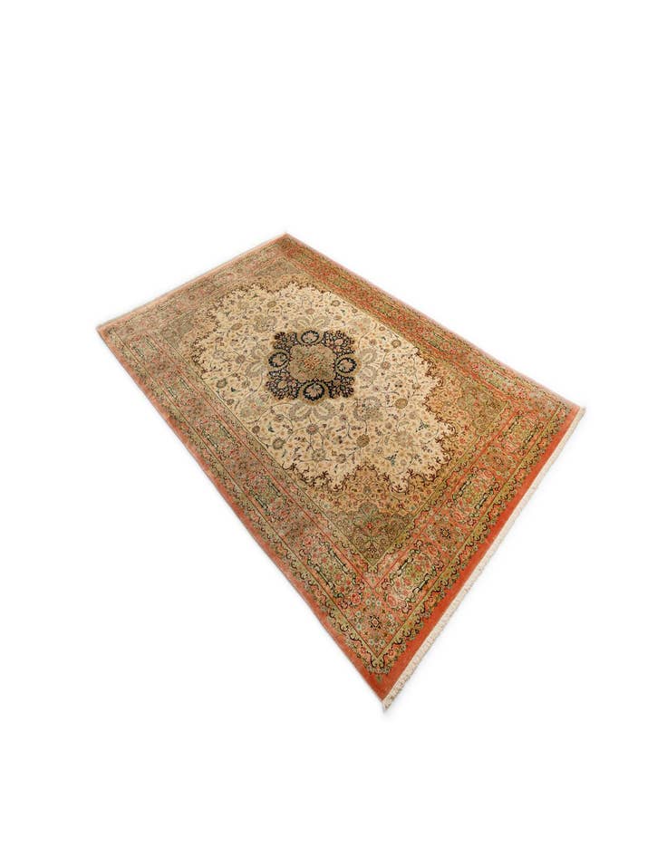 Detail image of  6' 6 x 9' 10 Ghom Silk Rug