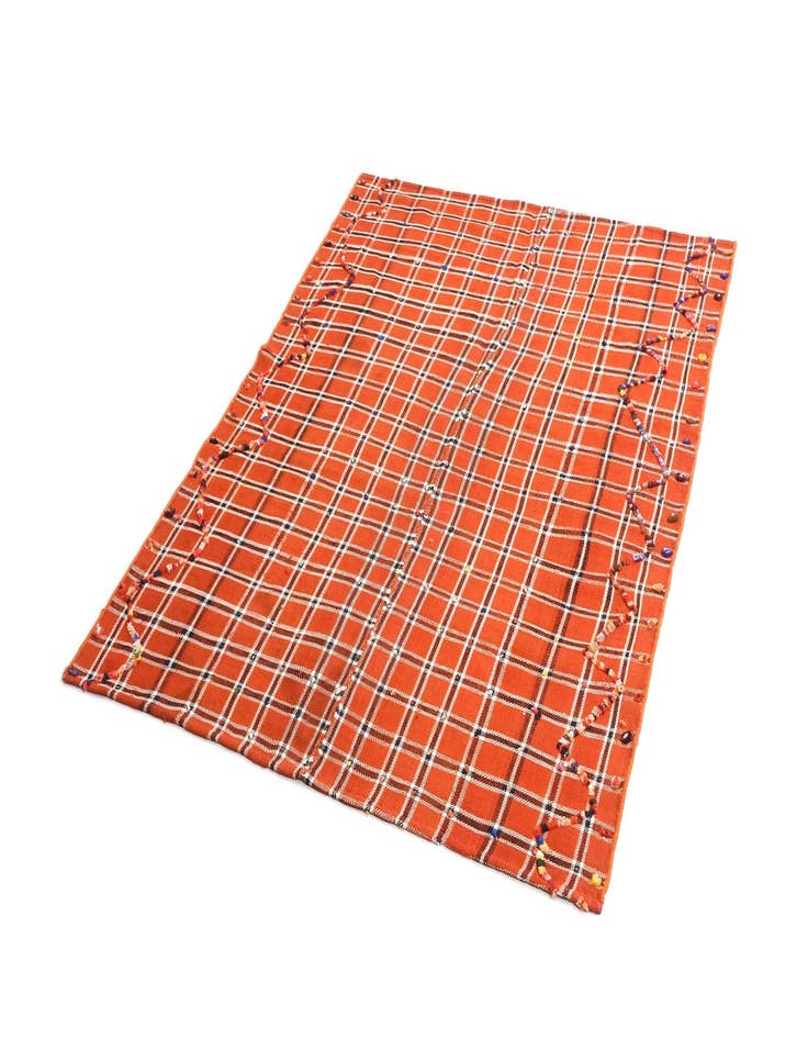 Detail image of  4' 7 x 6' Jajim Rug