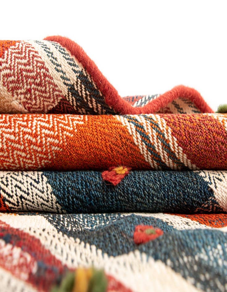 Detail image of  4' 8 x 6' 6 Jajim Wool Rug