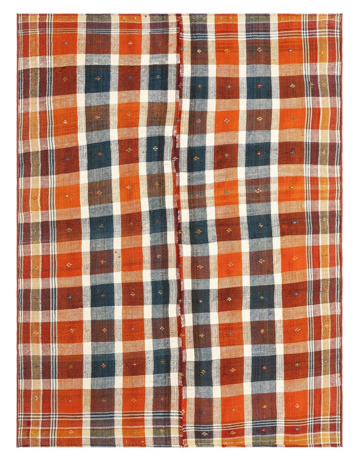 Detail image of  4' 8 x 6' 6 Jajim Wool Rug