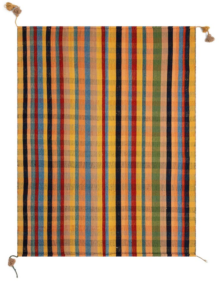 Detail image of  5' x 7' 4 Jajim Wool Rug