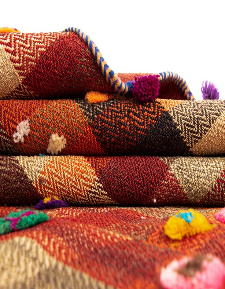 Detail image of  4' 10 x 7' 7 Jajim Wool Rug