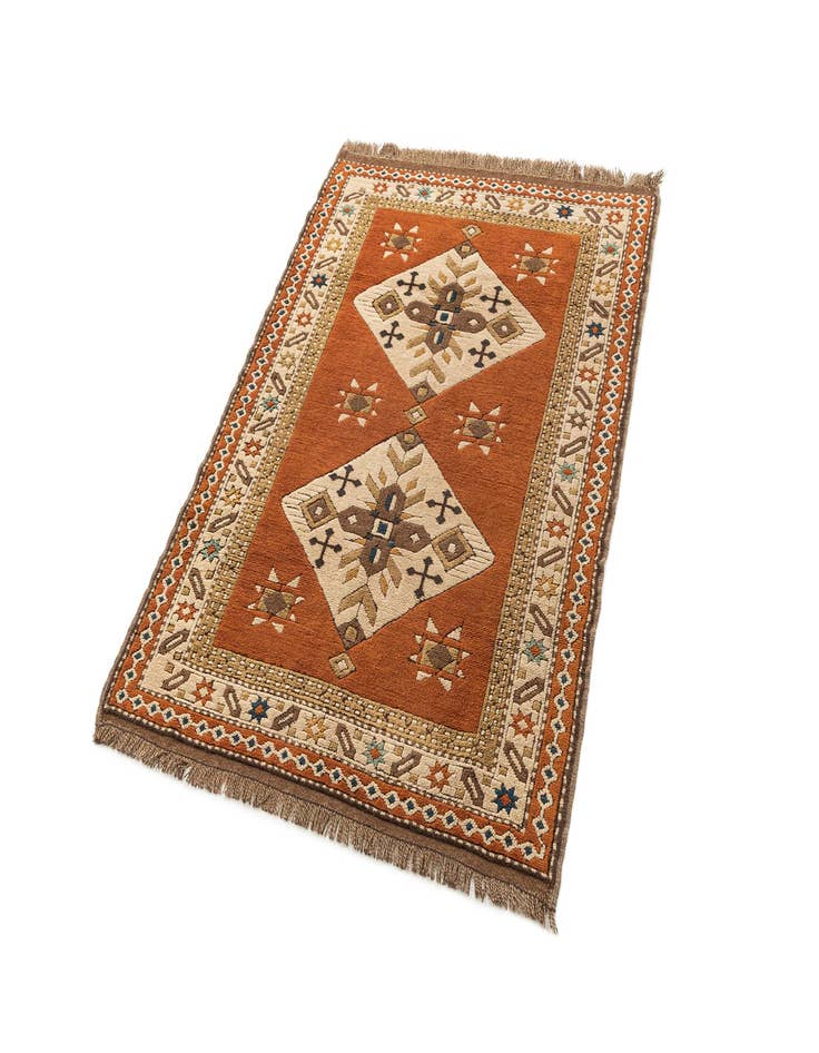 Detail image of  4' x 5' 3  Hand Knotted Kars Wool Rug