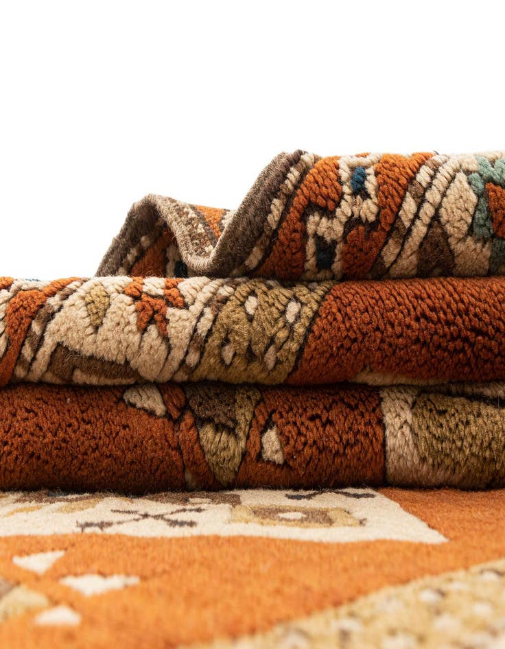 Detail image of  4' x 5' 3  Hand Knotted Kars Wool Rug