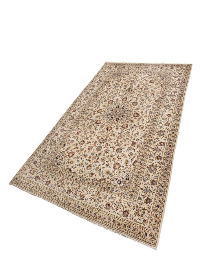 Detail image of  8' x 11' 6 Kashan Wool Rug