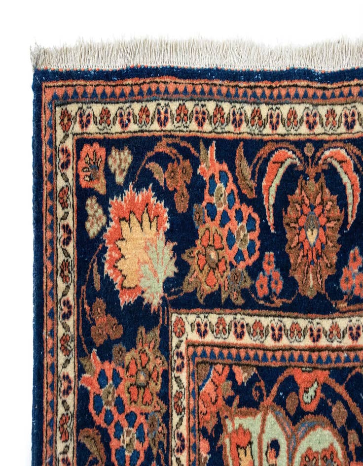 Detail image of  4' 4 x 6' 5  Hand Knotted Kashan Persian Wool Rug