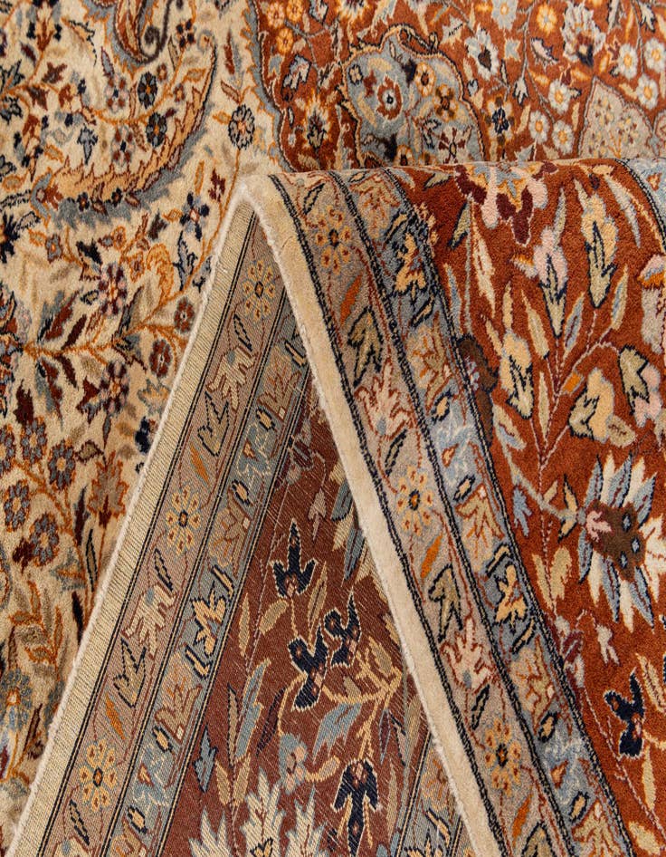 Detail image of  9' x 12' 5  Hand Knotted Kashan Oriental Wool Rug